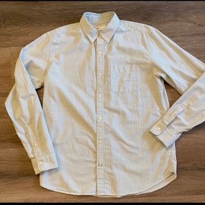 GAP Standard Fit Button Down Striped Shirt, Size Large